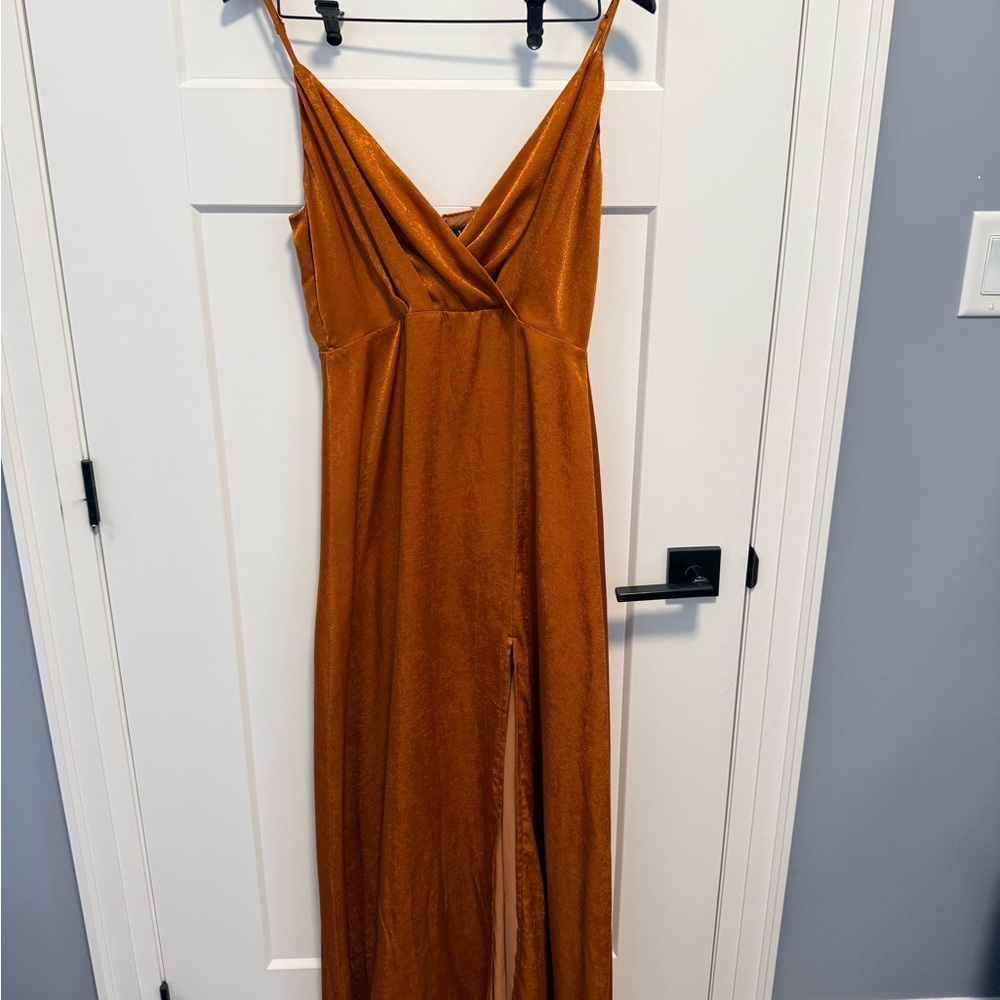 Lulu's Rust Maxi Dress - Picture 2 of 4